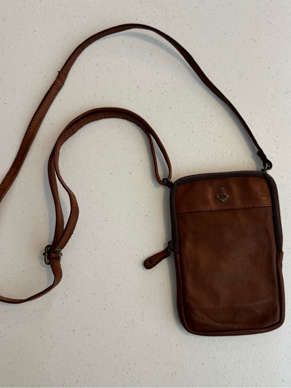 Harbour 2nd Brown Genuine Leather Crossbody BENITA Bag Wallet Travel Phone Purse